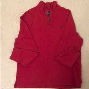 red polo sweater pullover